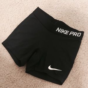 Athletic Black Nike Pro shorts